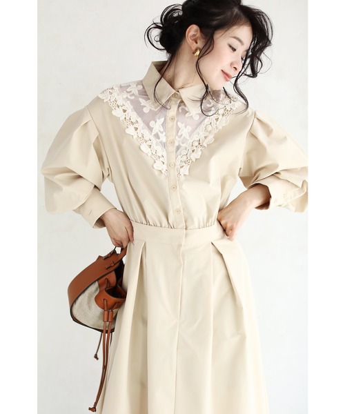 胸元シアーレースのクラシカルなロングワンピース ワンピース Cawaii カワイイ のファッション通販 Zozotown