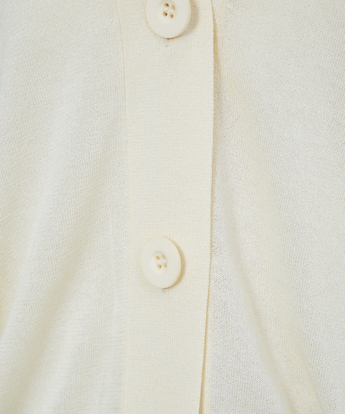 Rouge vif（ルージュヴィフ）の「Vネックオーバーカーディガン（カーディガン/ボレロ・レディース・ホワイト/ベージュ/ブラック/オフホワイト/ベージュ系その他/ブラック系その他/ピンク・フリー）」の9枚目の写真