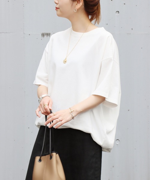 JOURNAL STANDARD(ジャーナルスタンダード)の「■■■タックスウェットTシャツ◆(Tシャツ/カットソー・レディース・ホワイト/ブラック/ピンク/ホワイト×ホワイト・FREE)」の2枚目の写真