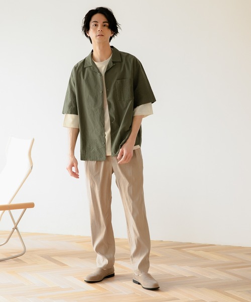 UNSTUDIED（アンスタディード）の「[UNSTUDIED]マーブルプリントコンビＴシャツ（Tシャツ/カットソー・メンズ・ライトブルー/ベージュ・MEDIUM/LARGE）」の15枚目の写真