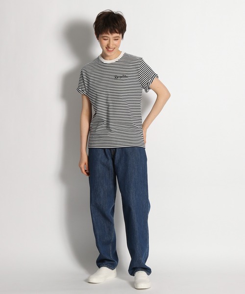 GYMPHLEX（ジムフレックス）の「【GYMPHLEX(ジムフレックス)】ロゴ刺繍Tシャツ（Tシャツ/カットソー・レディース・ホワイト/ブラック/ベージュ/ネイビー・MEDIUM）」の18枚目の写真