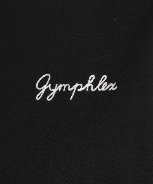 GYMPHLEX（ジムフレックス）の「【GYMPHLEX(ジムフレックス)】ロゴ刺繍Tシャツ（Tシャツ/カットソー・レディース・ホワイト/ブラック/ベージュ/ネイビー・MEDIUM）」の8枚目の写真