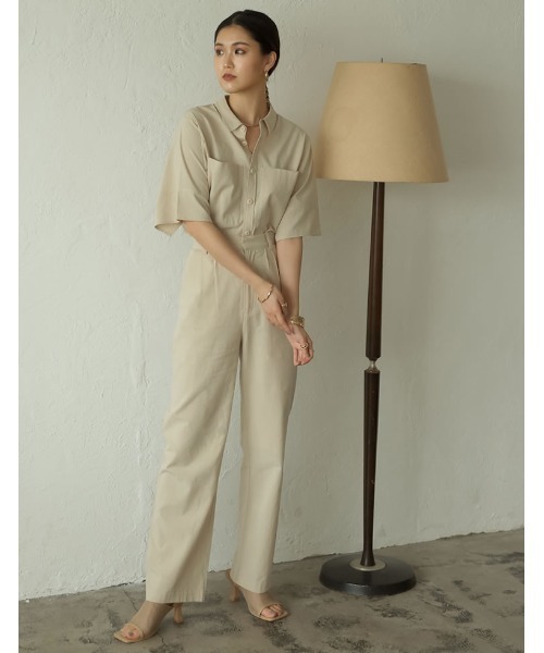 Re:EDIT（リエディ）の「[低身長/高身長サイズ有]リネンブレンドダブルタックパンツ（スラックス・レディース・アイボリー/カーキ/ベージュ・AL/BS/SMALL/AS/LARGE/AM/BM/MEDIUM）」の21枚目の写真