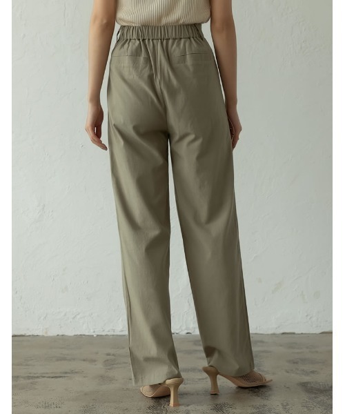 Re:EDIT（リエディ）の「[低身長/高身長サイズ有]リネンブレンドダブルタックパンツ（スラックス・レディース・アイボリー/カーキ/ベージュ・AL/BS/SMALL/AS/LARGE/AM/BM/MEDIUM）」の10枚目の写真