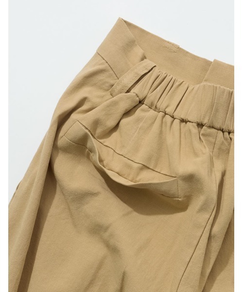Re:EDIT（リエディ）の「[低身長/高身長サイズ有]リネンブレンドダブルタックパンツ（スラックス・レディース・アイボリー/カーキ/ベージュ・AL/BS/SMALL/AS/LARGE/AM/BM/MEDIUM）」の7枚目の写真