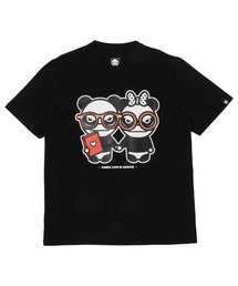 HIPANDA ハイパンダ カップル・プリント 半袖Tシャツ