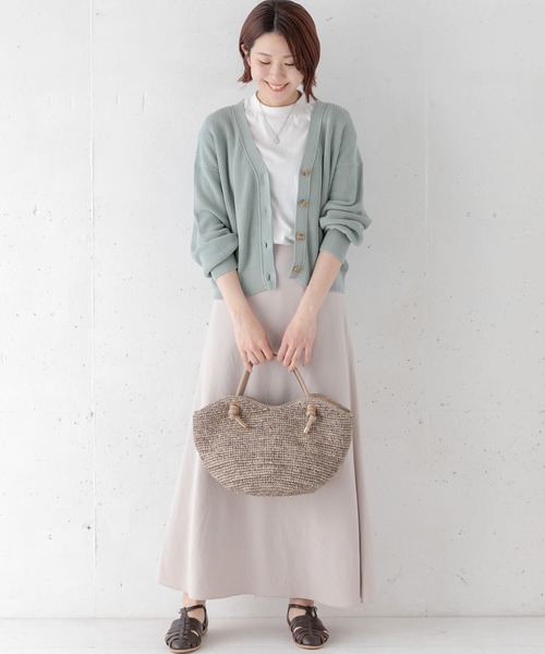 URBAN RESEARCH Sonny Label(アーバンリサーチサニーレーベル)の「(UVカット)バンブーコットンショートカーディガン(カーディガン/ボレロ・レディース・オフホワイト/ミント/スミクロ・FREE)」の6枚目の写真