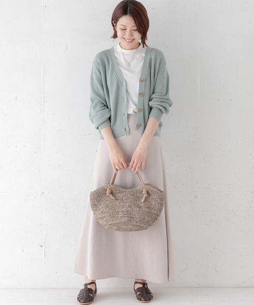 URBAN RESEARCH Sonny Label(アーバンリサーチサニーレーベル)の「(UVカット)バンブーコットンショートカーディガン(カーディガン/ボレロ・レディース・オフホワイト/ミント/スミクロ・FREE)」の22枚目の写真