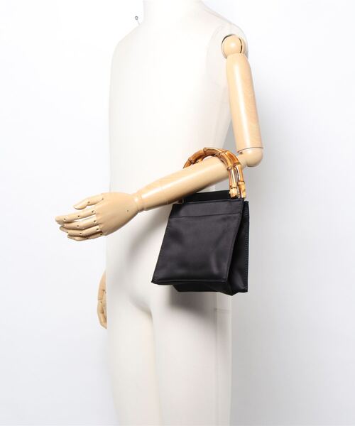 MADEMOISELLE ROPE'（マドモアゼル ロペ）の「【HAI】スクエアバンブーハンドバッグ（ハンドバッグ・レディース・ダークブラウン/ブラック/ブルー/ピンク・FREE）」の6枚目の写真