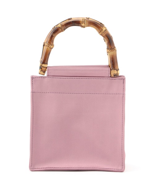 MADEMOISELLE ROPE'（マドモアゼル ロペ）の「【HAI】スクエアバンブーハンドバッグ（ハンドバッグ・レディース・ダークブラウン/ブラック/ブルー/ピンク・FREE）」の3枚目の写真