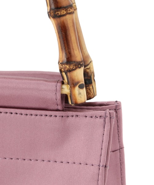 MADEMOISELLE ROPE'（マドモアゼル ロペ）の「【HAI】スクエアバンブーハンドバッグ（ハンドバッグ・レディース・ダークブラウン/ブラック/ブルー/ピンク・FREE）」の15枚目の写真