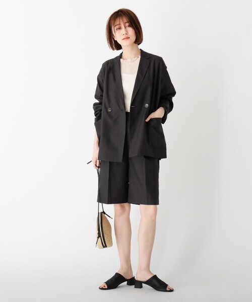 AG by aquagirl（エージーバイアクアガール）の「◆コットンリネンハーフパンツ（その他パンツ・レディース・オリーブ/ガンメタ・38/36）」の3枚目の写真