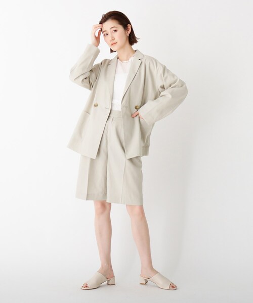 AG by aquagirl（エージーバイアクアガール）の「◆コットンリネンハーフパンツ（その他パンツ・レディース・オリーブ/ガンメタ・38/36）」の7枚目の写真