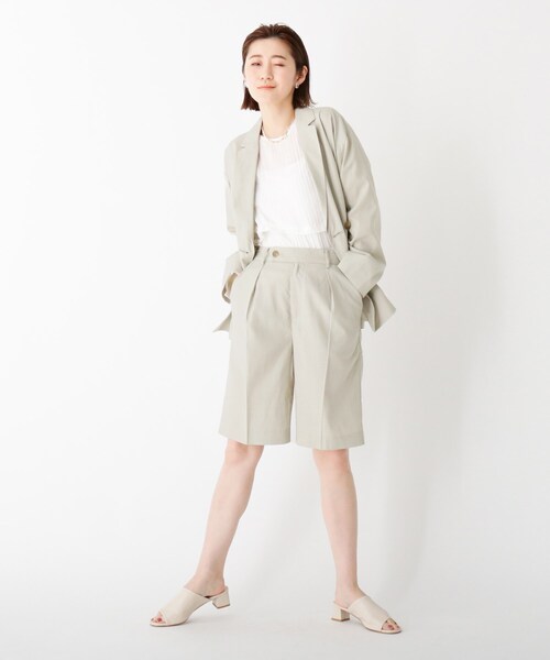 AG by aquagirl（エージーバイアクアガール）の「◆コットンリネンハーフパンツ（その他パンツ・レディース・オリーブ/ガンメタ・38/36）」の9枚目の写真