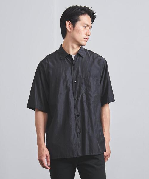 UNITED ARROWS（ユナイテッドアローズ）の「＜UNITED ARROWS＞ キュプラ/コットン レギュラー ショートスリーブ（シャツ/ブラウス・メンズ・ダークグレー/マスタード・SMALL/MEDIUM/LARGE/X-LARGE）」の2枚目の写真