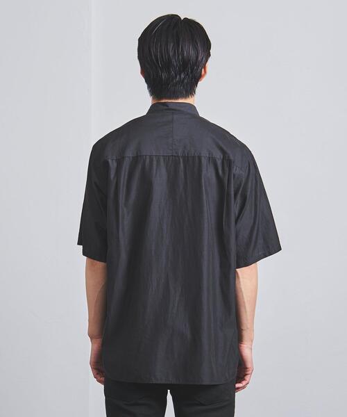 UNITED ARROWS（ユナイテッドアローズ）の「＜UNITED ARROWS＞ キュプラ/コットン レギュラー ショートスリーブ（シャツ/ブラウス・メンズ・ダークグレー/マスタード・SMALL/MEDIUM/LARGE/X-LARGE）」の5枚目の写真