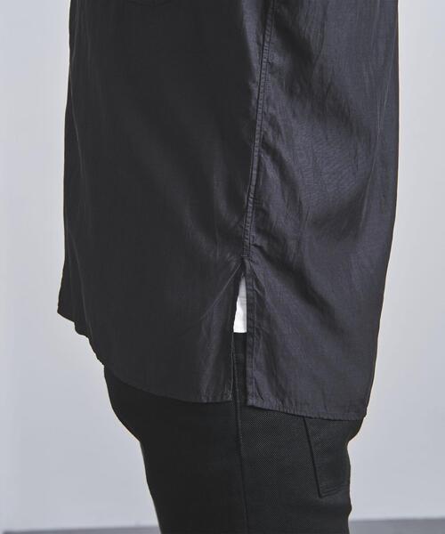 UNITED ARROWS（ユナイテッドアローズ）の「＜UNITED ARROWS＞ キュプラ/コットン レギュラー ショートスリーブ（シャツ/ブラウス・メンズ・ダークグレー/マスタード・SMALL/MEDIUM/LARGE/X-LARGE）」の6枚目の写真