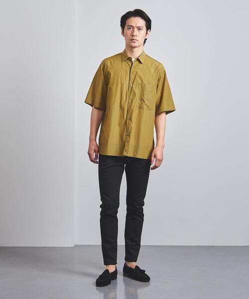 UNITED ARROWS（ユナイテッドアローズ）の「＜UNITED ARROWS＞ キュプラ/コットン レギュラー ショートスリーブ（シャツ/ブラウス・メンズ・ダークグレー/マスタード・SMALL/MEDIUM/LARGE/X-LARGE）」の10枚目の写真