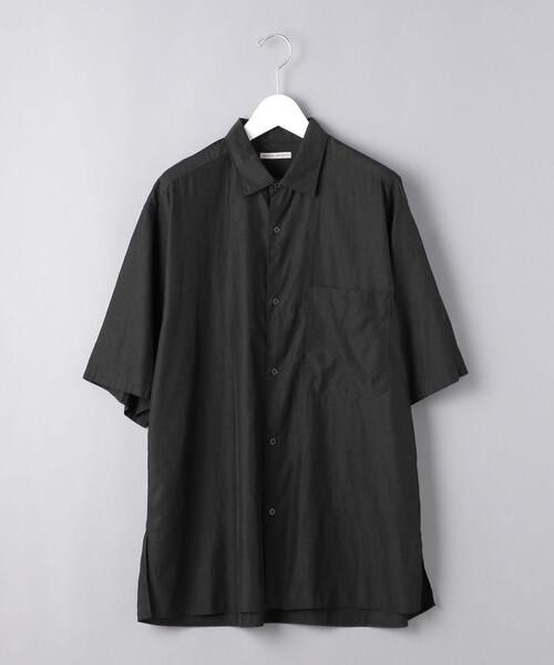 UNITED ARROWS（ユナイテッドアローズ）の「＜UNITED ARROWS＞ キュプラ/コットン レギュラー ショートスリーブ（シャツ/ブラウス・メンズ・ダークグレー/マスタード・SMALL/MEDIUM/LARGE/X-LARGE）」の11枚目の写真