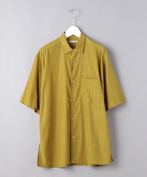 UNITED ARROWS（ユナイテッドアローズ）の「＜UNITED ARROWS＞ キュプラ/コットン レギュラー ショートスリーブ（シャツ/ブラウス・メンズ・ダークグレー/マスタード・SMALL/MEDIUM/LARGE/X-LARGE）」の18枚目の写真