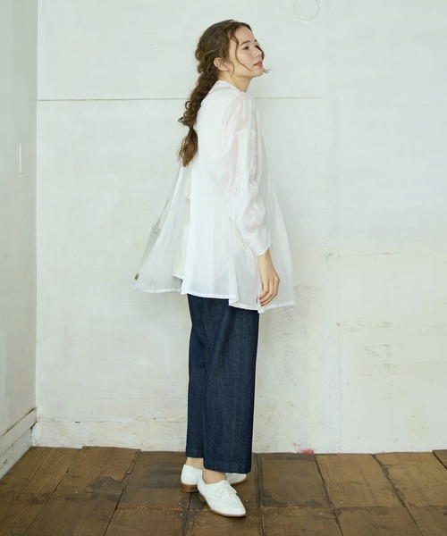 PUAL CE CIN（ピュアルセシン）の「【Du noir】麻／リネン2WAY ブラウス（シャツ/ブラウス・レディース・ホワイト/ブラック/グレー・FREE）」の22枚目の写真