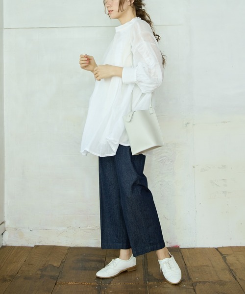 PUAL CE CIN（ピュアルセシン）の「【Du noir】麻／リネン2WAY ブラウス（シャツ/ブラウス・レディース・ホワイト/ブラック/グレー・FREE）」の21枚目の写真