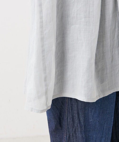 PUAL CE CIN（ピュアルセシン）の「【Du noir】麻／リネン2WAY ブラウス（シャツ/ブラウス・レディース・ホワイト/ブラック/グレー・FREE）」の13枚目の写真