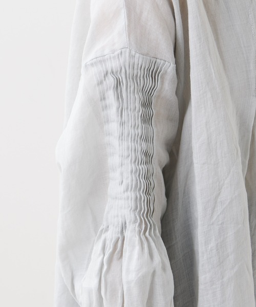 PUAL CE CIN（ピュアルセシン）の「【Du noir】麻／リネン2WAY ブラウス（シャツ/ブラウス・レディース・ホワイト/ブラック/グレー・FREE）」の11枚目の写真