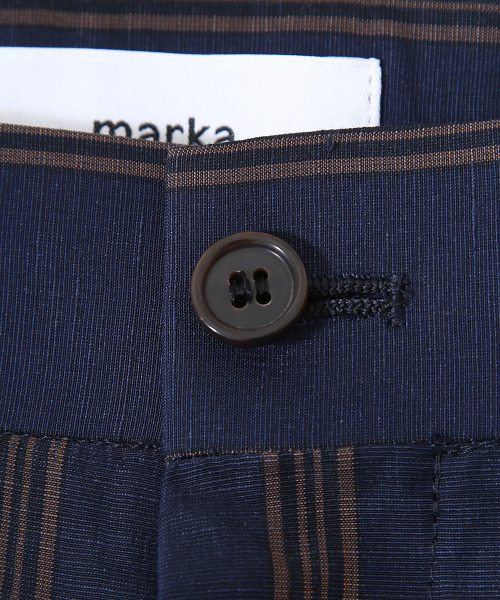 marka（マーカ）の「marka / マーカ：【ONLY ARK】別注 STRAIGHT FIT TROUSERS - cu/li/co cloth -：M21B-01PT02C[COR]（その他パンツ・メンズ・グリーン/ブルー系その他・1/3/2）」の15枚目の写真