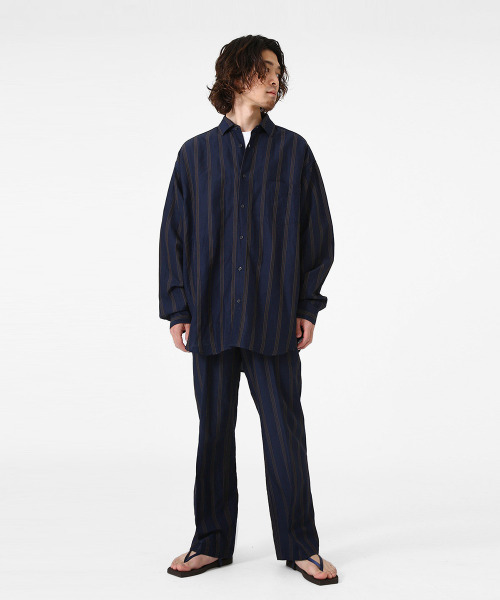 marka（マーカ）の「marka / マーカ：【ONLY ARK】別注 STRAIGHT FIT TROUSERS - cu/li/co cloth -：M21B-01PT02C[COR]（その他パンツ・メンズ・グリーン/ブルー系その他・1/3/2）」の20枚目の写真