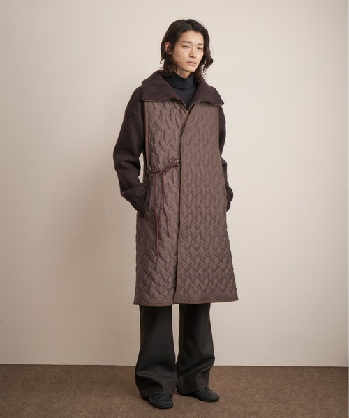 And A（アンドエー）の「TROVE トローブ / MERI KNIT ミーリー オーバーサイズハーフジップハイネックニット / 65KNT01（ニット/セーター・メンズ・クリーム/パープル系その他・3/1）」の12枚目の写真