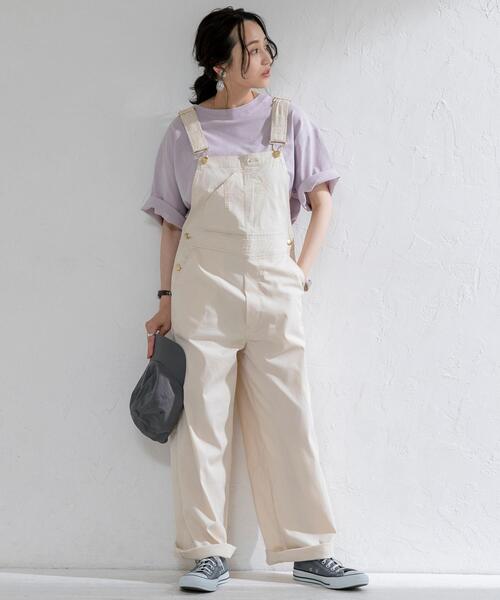 coen（コーエン）の「接触冷感クールワークサロペット（サロペット/オーバーオール・レディース・ナチュラル/マスタード・LARGE/MEDIUM）」の2枚目の写真