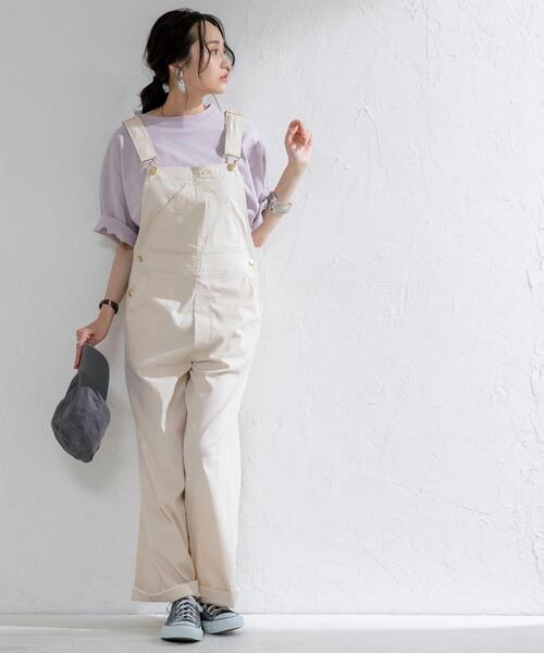 coen（コーエン）の「接触冷感クールワークサロペット（サロペット/オーバーオール・レディース・ナチュラル/マスタード・LARGE/MEDIUM）」の3枚目の写真