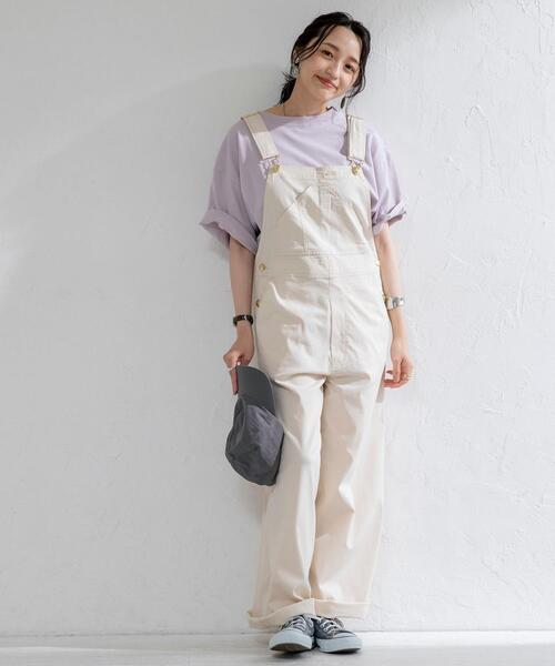 coen（コーエン）の「接触冷感クールワークサロペット（サロペット/オーバーオール・レディース・ナチュラル/マスタード・LARGE/MEDIUM）」の6枚目の写真