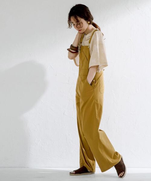 coen（コーエン）の「接触冷感クールワークサロペット（サロペット/オーバーオール・レディース・ナチュラル/マスタード・LARGE/MEDIUM）」の8枚目の写真