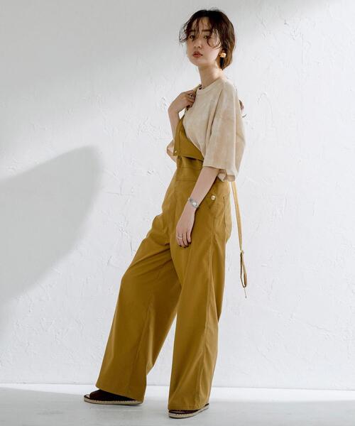 coen（コーエン）の「接触冷感クールワークサロペット（サロペット/オーバーオール・レディース・ナチュラル/マスタード・LARGE/MEDIUM）」の21枚目の写真