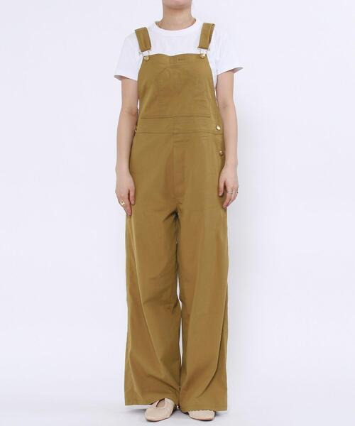 coen（コーエン）の「接触冷感クールワークサロペット（サロペット/オーバーオール・レディース・ナチュラル/マスタード・LARGE/MEDIUM）」の14枚目の写真