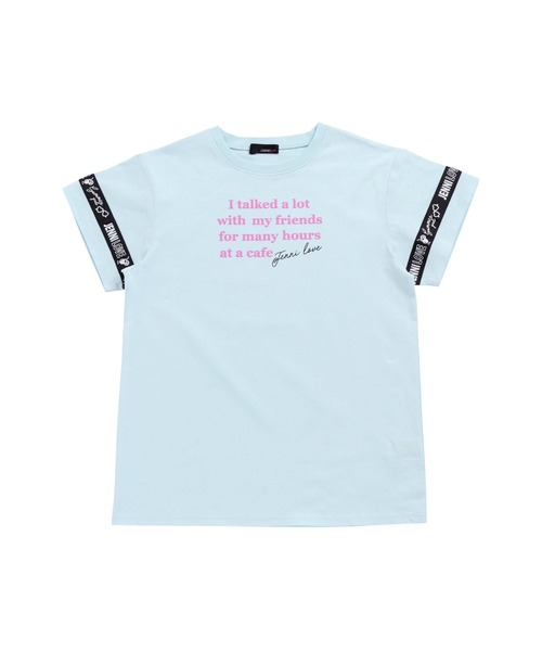 JENNI love（ジェニィラブ）の「防蚊スリーブロゴテープロング丈T（Tシャツ/カットソー・キッズ・オフホワイト/サックスブルー/チェリーピンク・130cm/140cm/150cm/160cm）」の16枚目の写真