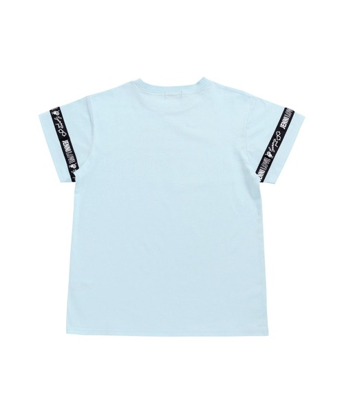 JENNI love（ジェニィラブ）の「防蚊スリーブロゴテープロング丈T（Tシャツ/カットソー・キッズ・オフホワイト/サックスブルー/チェリーピンク・130cm/140cm/150cm/160cm）」の6枚目の写真