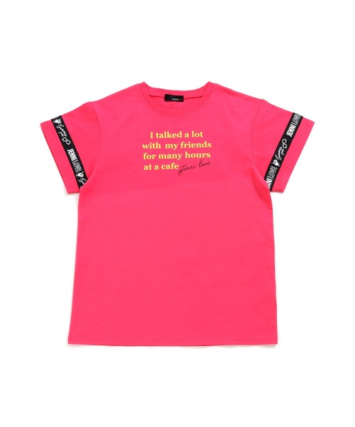 JENNI love（ジェニィラブ）の「防蚊スリーブロゴテープロング丈T（Tシャツ/カットソー・キッズ・オフホワイト/サックスブルー/チェリーピンク・130cm/140cm/150cm/160cm）」の15枚目の写真