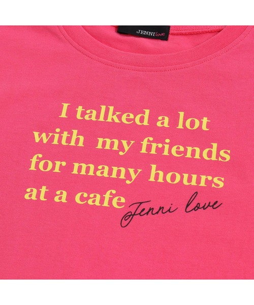 JENNI love（ジェニィラブ）の「防蚊スリーブロゴテープロング丈T（Tシャツ/カットソー・キッズ・オフホワイト/サックスブルー/チェリーピンク・130cm/140cm/150cm/160cm）」の10枚目の写真