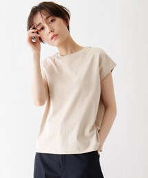 DRESKIP | ひんやり　配色ステッチTシャツ(Tシャツ/カットソー)