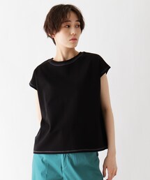 DRESKIP | ひんやり　配色ステッチTシャツ(Tシャツ/カットソー)