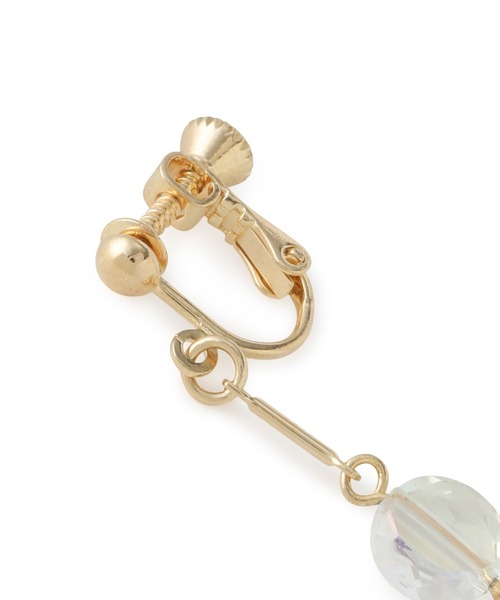 ROPE' PICNIC(ロペピクニック)の「クリアサークルビーズイヤリング(イヤリング・レディース・ホワイト系その他・FREE)」の4枚目の写真