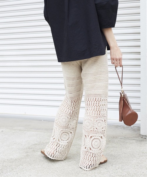 FRAMeWORK（フレームワーク）の「クロシェパンツ◆（その他パンツ・レディース・アイボリー・38/36）」の3枚目の写真