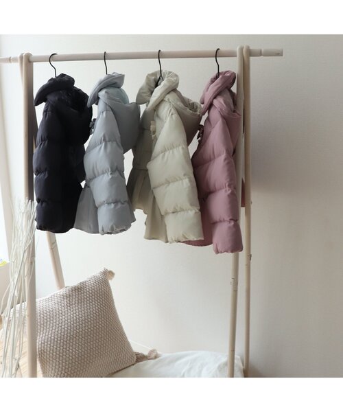 apres les cours(アプレレクール)の「ペプラムリボン中綿アウター(ダウンジャケット/コート・キッズ・サックスブルー/ベージュ/ネイビー/ピンク・110/80/130/90/100/120/140)」の13枚目の写真