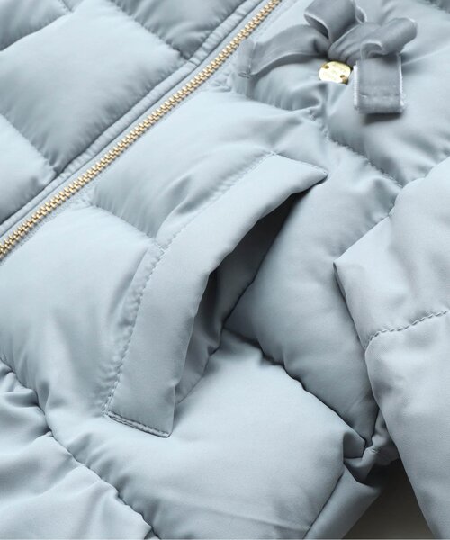 apres les cours(アプレレクール)の「ペプラムリボン中綿アウター(ダウンジャケット/コート・キッズ・サックスブルー/ベージュ/ネイビー/ピンク・110/80/130/90/100/120/140)」の19枚目の写真