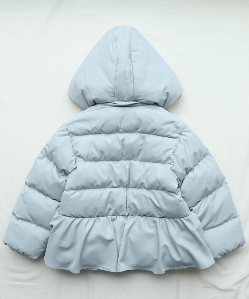 apres les cours(アプレレクール)の「ペプラムリボン中綿アウター(ダウンジャケット/コート・キッズ・サックスブルー/ベージュ/ネイビー/ピンク・110/80/130/90/100/120/140)」の10枚目の写真