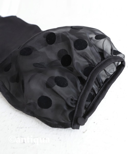 antiqua（アンティカ）の「ぽわっと可愛い。シアードットスリーブワンピース（ワンピース・キッズ・ブラック・4/3/5）」の22枚目の写真