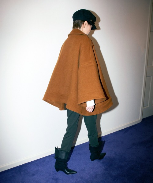 AVIE（アビィ）の「ウールモッサA-ラインコート（チェスターコート・レディース・ブラック/キャメル・38）」の22枚目の写真